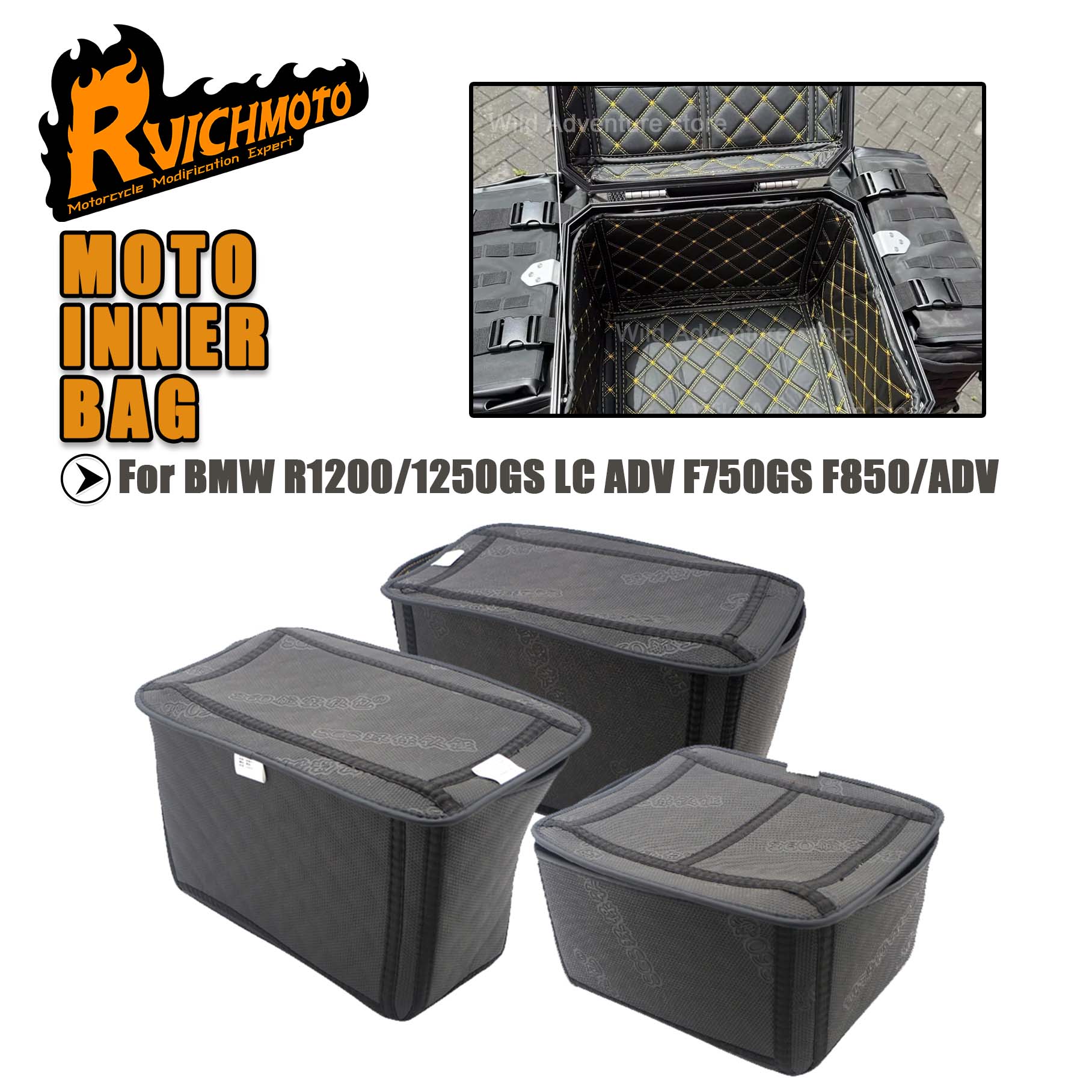 Luggage Cover Protector - ﻿ Sacoches de moto, doublure supérieure,