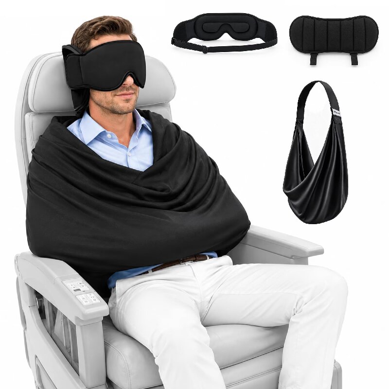 Travel Accessories Long Flight - Kit de sommeil pour avion 3-en-1