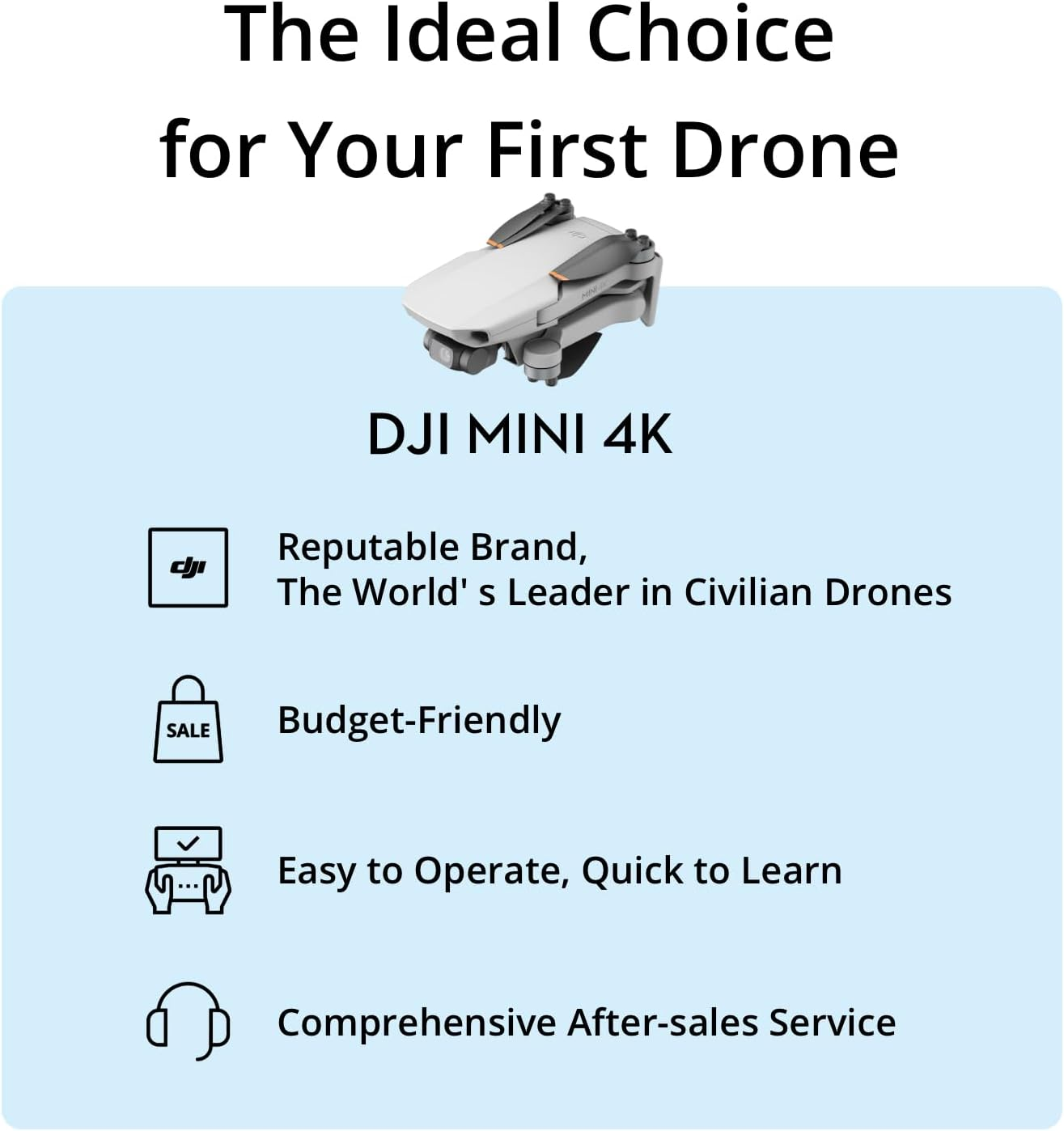 Drone DJI Mini 4K avec accesso - Travel Accessories Long Flight avis et prix